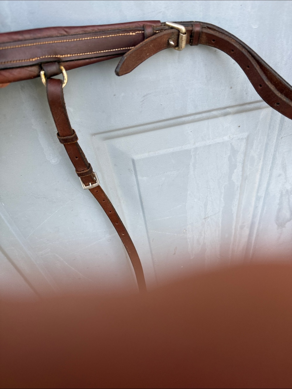 English breast collar brown leather - Picture 7 of 9